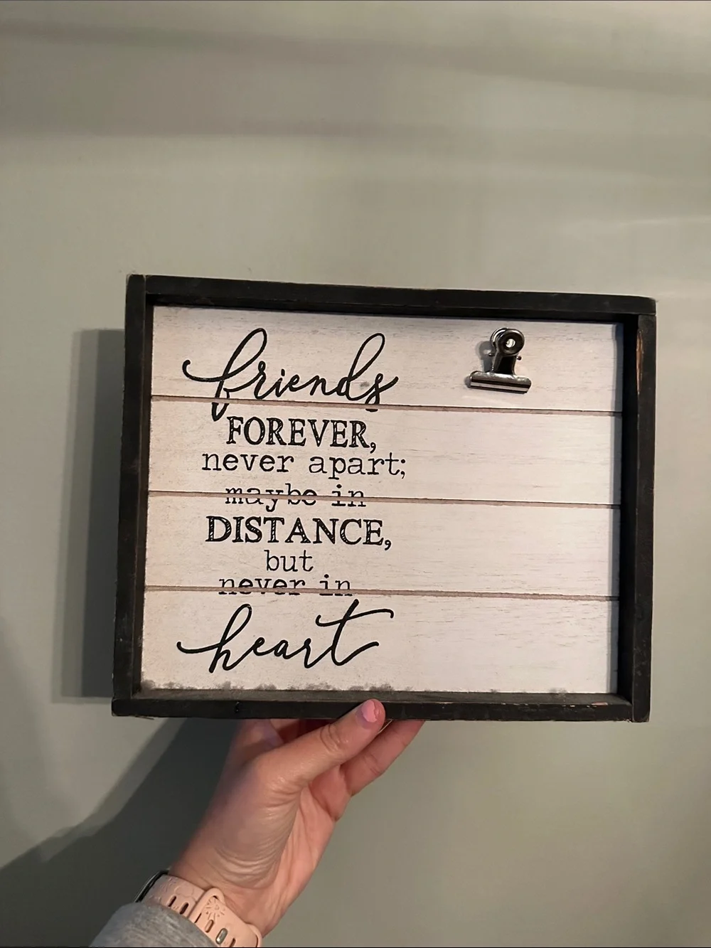 Friends Forever Wall Sign in White and Black